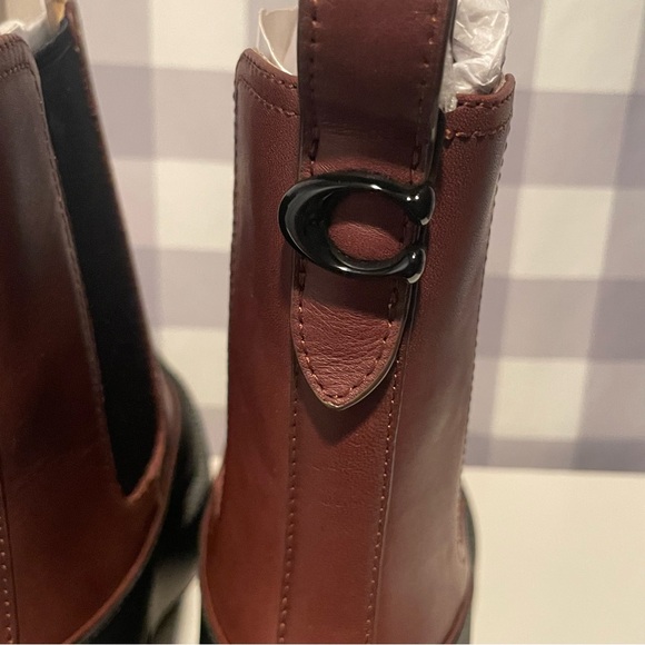 Coach Jayla Walnut Brown Women's Boots Platform Lug Sole Womens Sz 10 - Picture 9 of 12